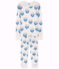 Two-Piece Long Sleeve Pajama Set - 100% Organic Cotton for Boys and Girls, with Hannukah-themed print on it