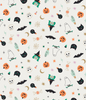 Close-Up of Kids Unisex Goodnight Spooky Nights Print - Colorful Design Featuring Halloween Decor Prints