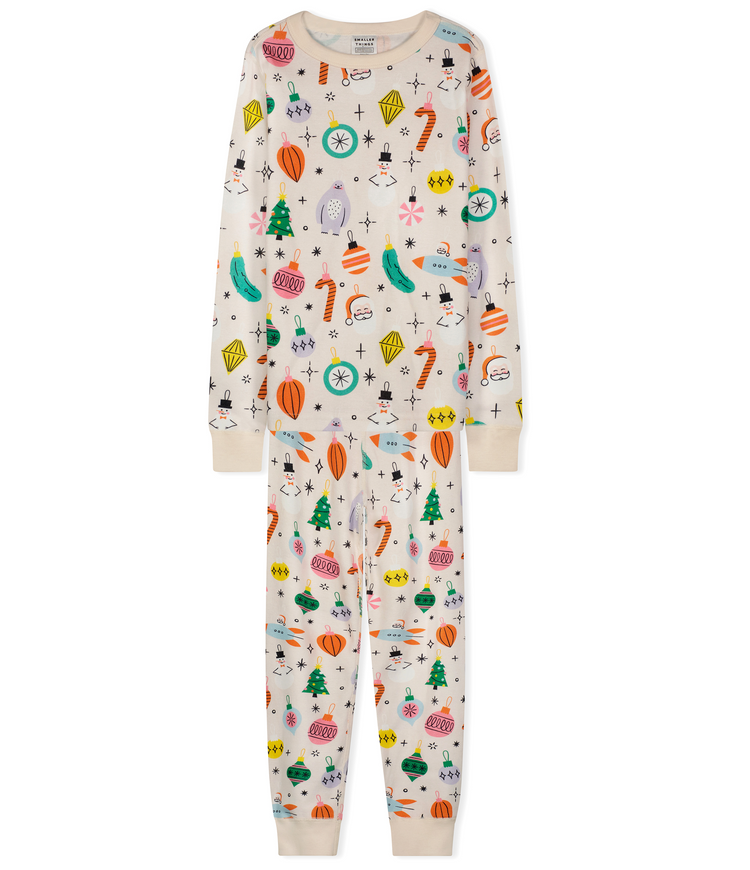 Vintage Ornament Holiday Kids Pajamas π