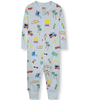 Baby and Toddler Unisex Goodnight Los Angeles Zip-up Pajamas - Light Blue LA-themed Graphics , Long Sleeves, Comfortable and Cozy Sleepwear