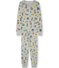 Two-Piece Long Sleeve Pajama Set - 100% Organic Cotton for Boys and Girls, with New York City themed Graphics print on it