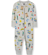 Smaller Things Goodnight, New York City baby sleeper.  Fun, unique artist illustrations of your favorite NYC icons. 100% organic cotton and smooth seams.