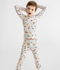Pajama with Fun Texas - themed Graphics, 100% Organic Cotton Long Sleeves Top and Bottoms, Comfortable and Cozy Sleepwear for Boys and Girls, Ribbed Cuffs. Long John Two Piece Set.